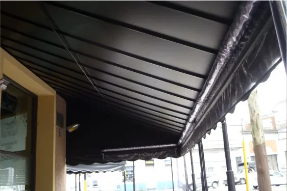 Toldo fijo recto